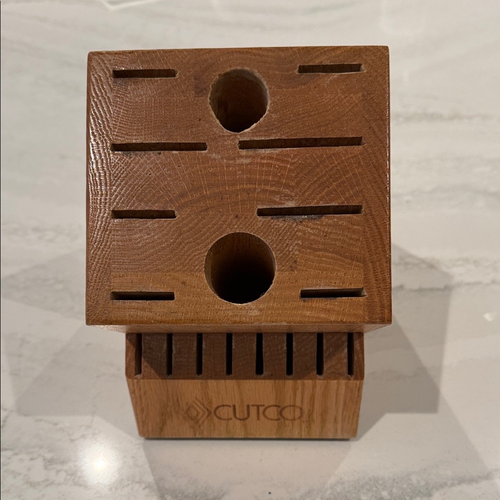 Cutco Brown Wooden Knife Holder
